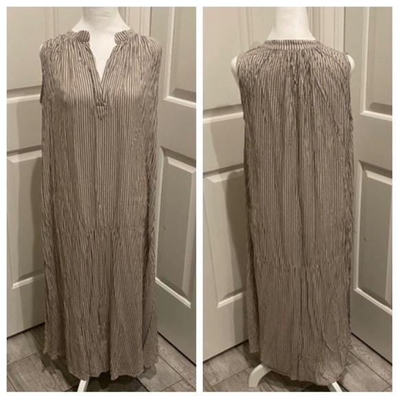 Eberjey V-Neck Striped Sleeveless Dress 16530 - Picture 1 of 9